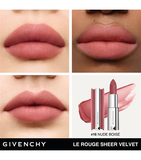 givenchy le rouge velvet|givenchy sheer velvet lipstick 18.